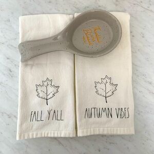 Rae Dunn Fall Kitchen Towels & Spoon Rest